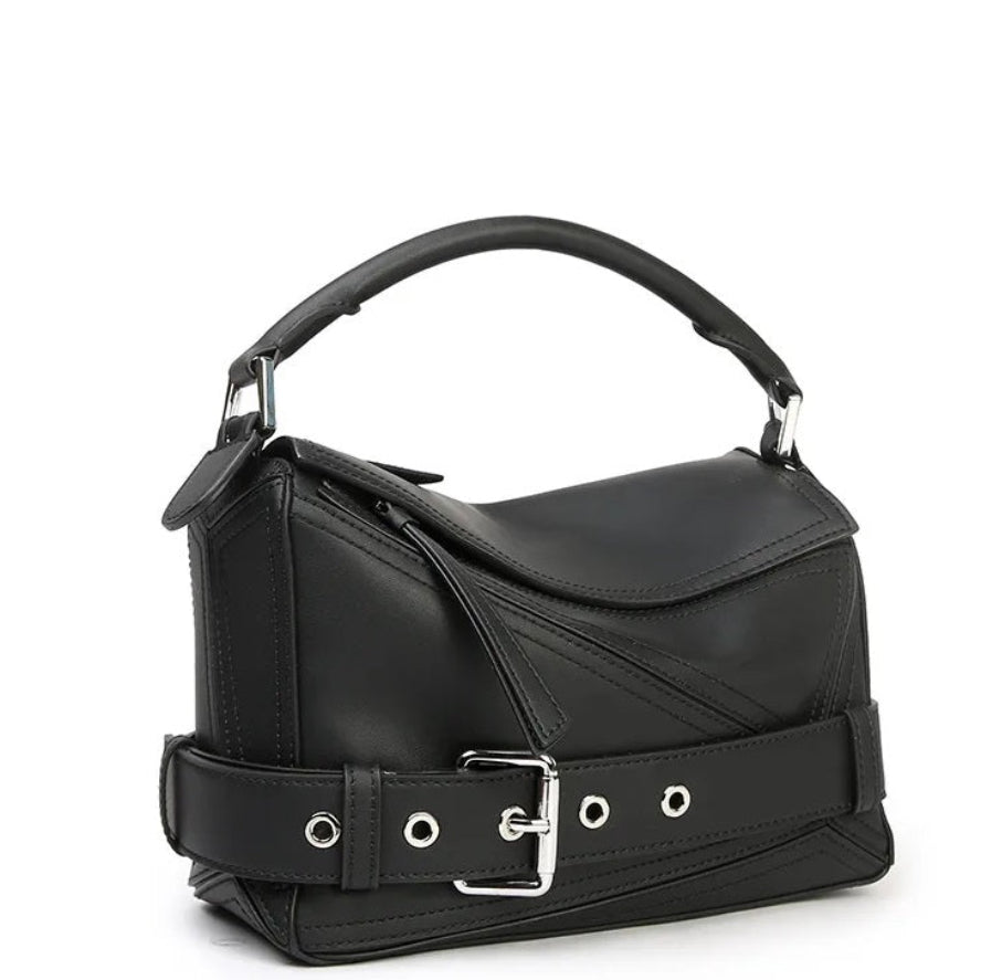 Cassandra genuine leather structured handbag Eleia Stone Australia
