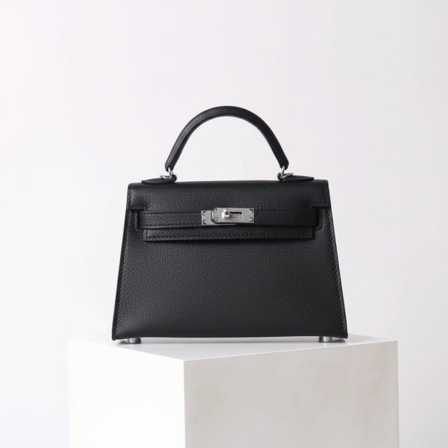 Cescille structured togo leather handbag professional women Eleia Stone Australia