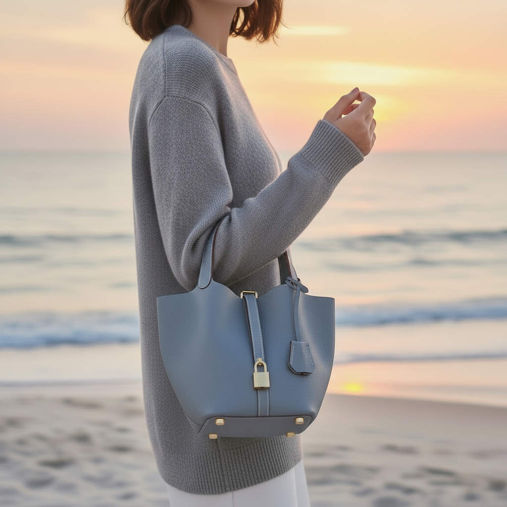 Eloise structured leather handbag interior view Eleia Stone Australia