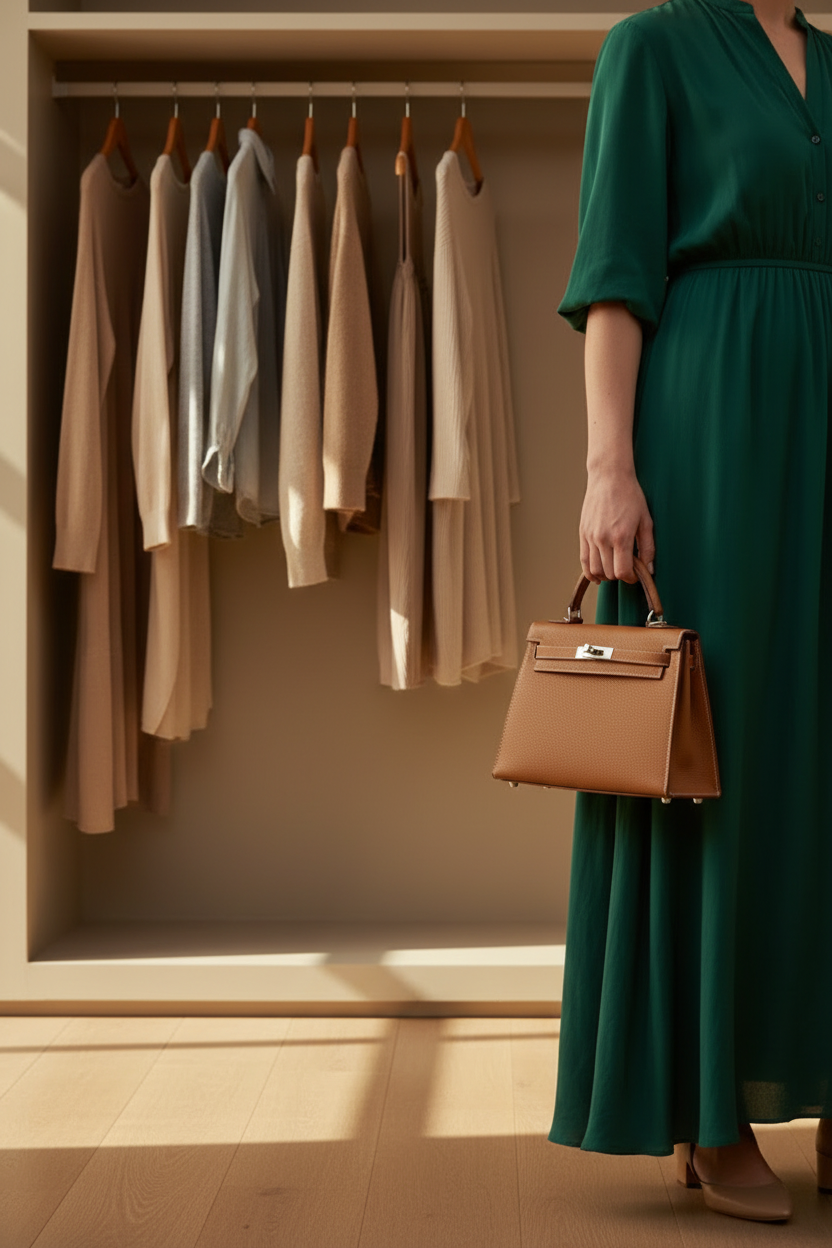 Helena structured leather handbag interior view Eleia Stone Australia